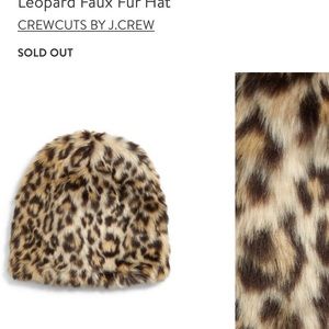 J Crew kids (crew cuts) faux leopard winter hat